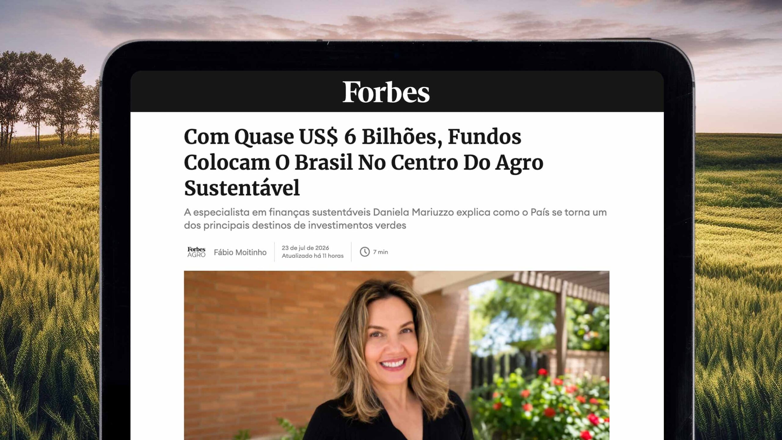 Matéria da Forbes sobre investimentos no agro sustentável brasileiro destaca o papel da Produzindo Certo